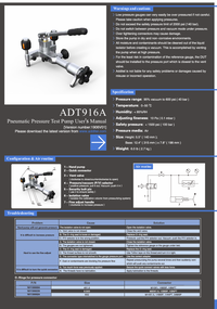 Thumbnail of document Manual - 916A Pneumatic Pressure Test Pump